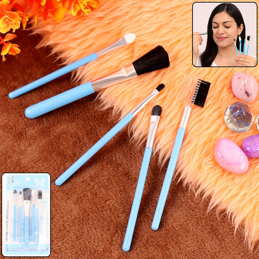 Your Brand organic makeup brushes set featuring six eco-friendly brushes for flawless makeup application