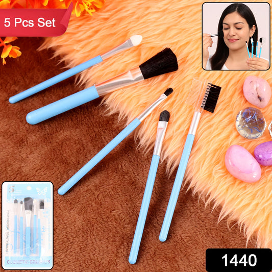 Your Brand organic makeup brushes set featuring 5 essential brushes for flawless application