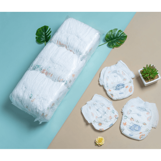Pack of organic newborn diapers by THE GIR FARMER with soft materials for gentle baby care