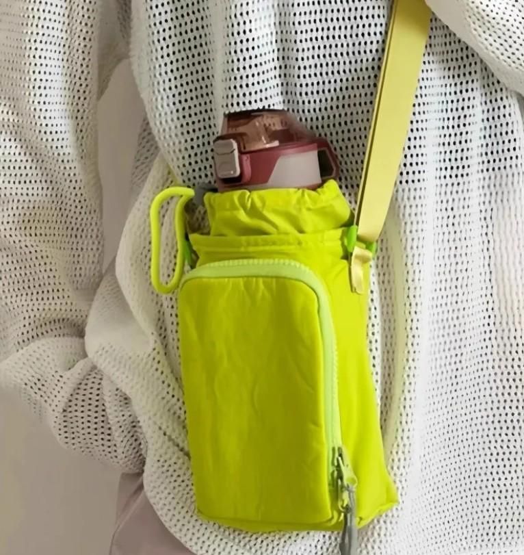 Vibrant Yellow Organic Side Sling Pouch with Adjustable Strap and Secure Pocket
