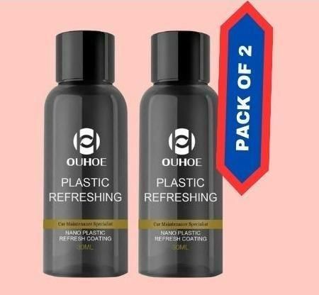 Pack of 2 Ouhoe plastic revitalizing coating agent bottles for nano plastic refresh coating
