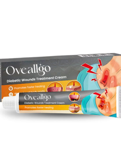 Oveallgo diabetic wound healing cream tube and box for faster diabetic wounds treatment
