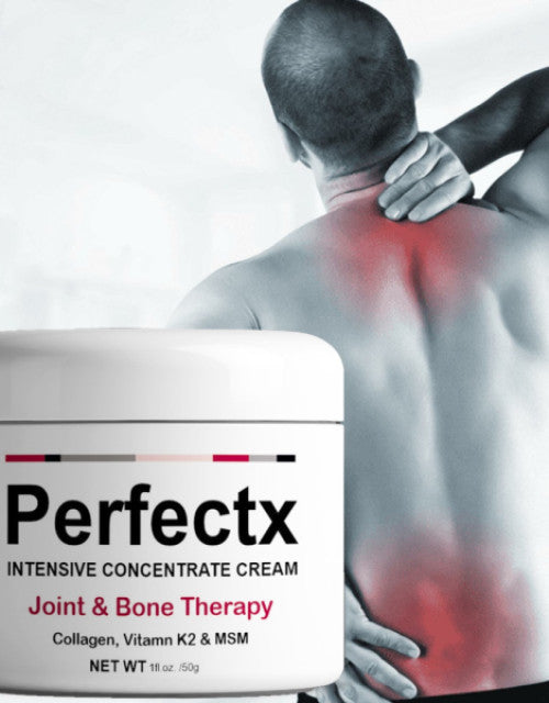 Bone pain relief cream with collagen by The Gir Farmer shown with man holding his painful back and lower back