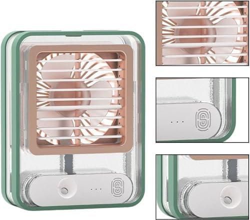 Compact personal cooling fan with water spray for instant refreshment on hot days