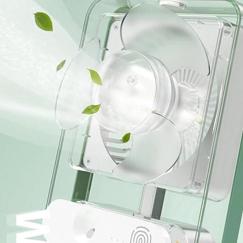 Compact personal cooling fan with water spray for refreshing airflow and hydration