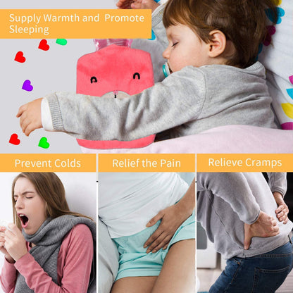 Pink hot water bag for cramps providing warmth and pain relief for comfort and relaxation