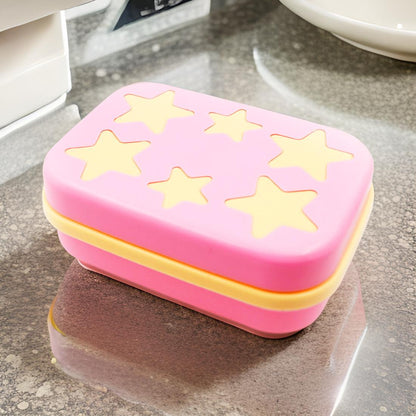 3700 Star Plastic Travel Soap Box - Leak-Proof Bathroom Holder for All Soap Sizes