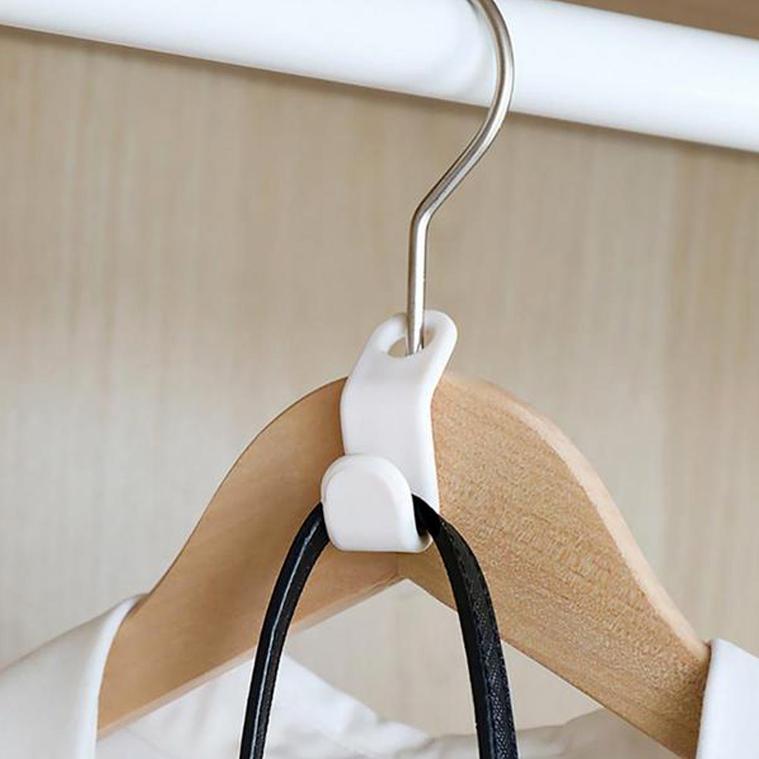 Durable plastic non-slip clothes hanger designed to keep clothes securely in place