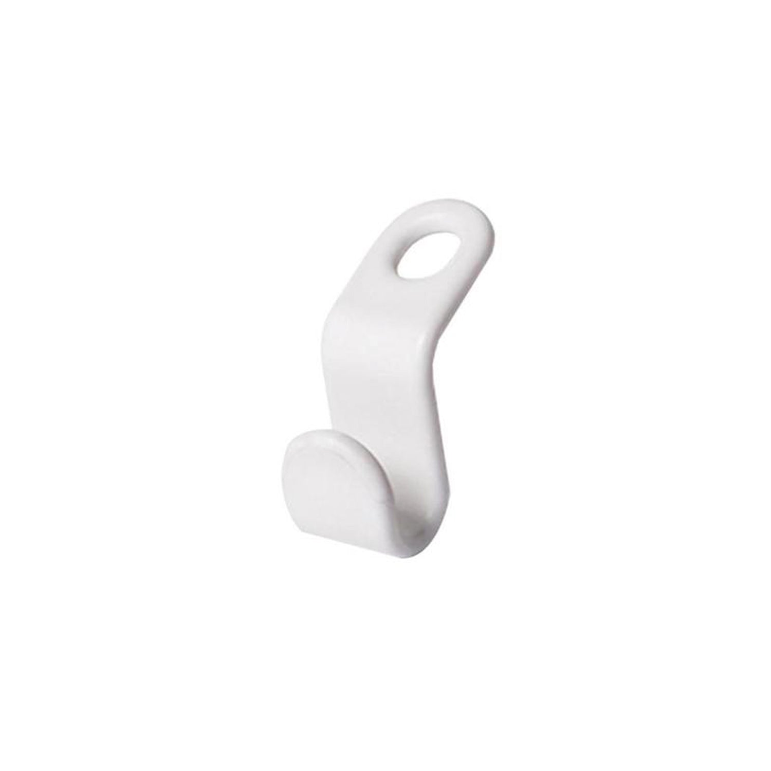 White plastic non-slip clothes hanger for secure garment storage and organization