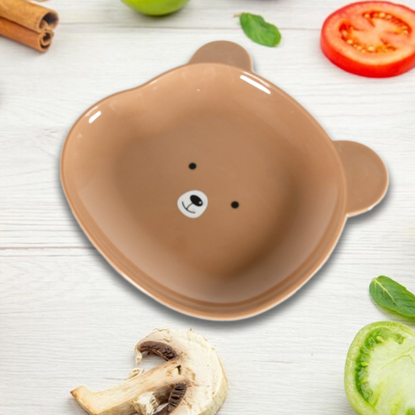 Durable Food Serving Plate, Bear Shaped Plate Cartoon Snack Plates For Serving Fruits & Desserts (1 Pc) Your Brand