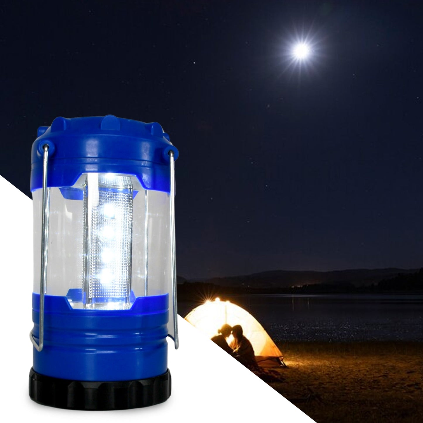 Your Brand portable camping lantern waterproof with bright LEDs for outdoor adventures