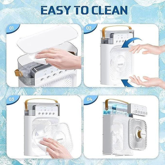 The Gir Farmer portable fan for home and office showing easy to clean removable parts and front panel