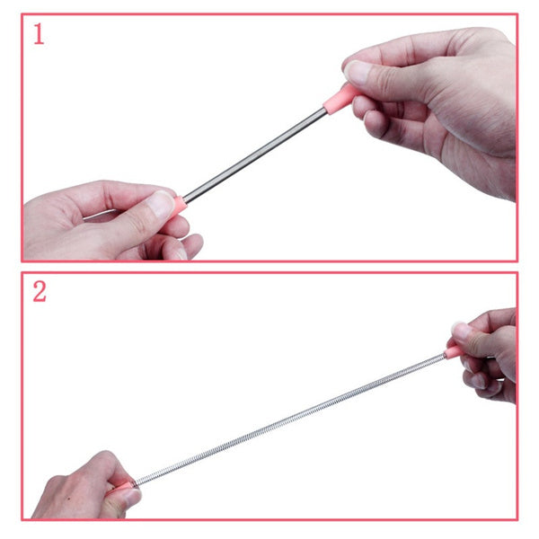 Instructions for using a portable nose hair removal kit with a flexible handle for easy use