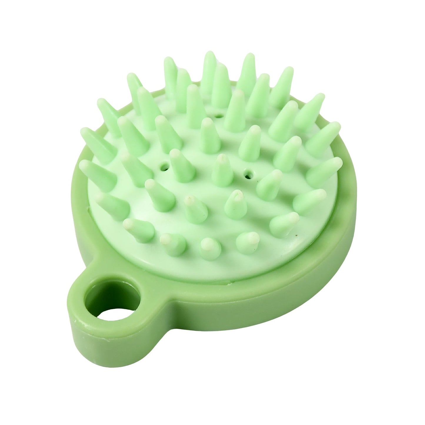 Your Brand Portable Scalp Massage Comb in green for soothing scalp stimulation and relaxation