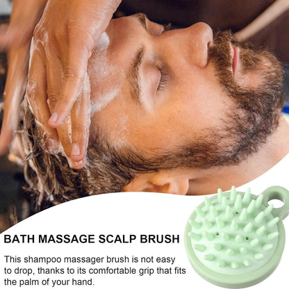 Portable scalp massage comb designed for comfortable use while shampooing and bathing