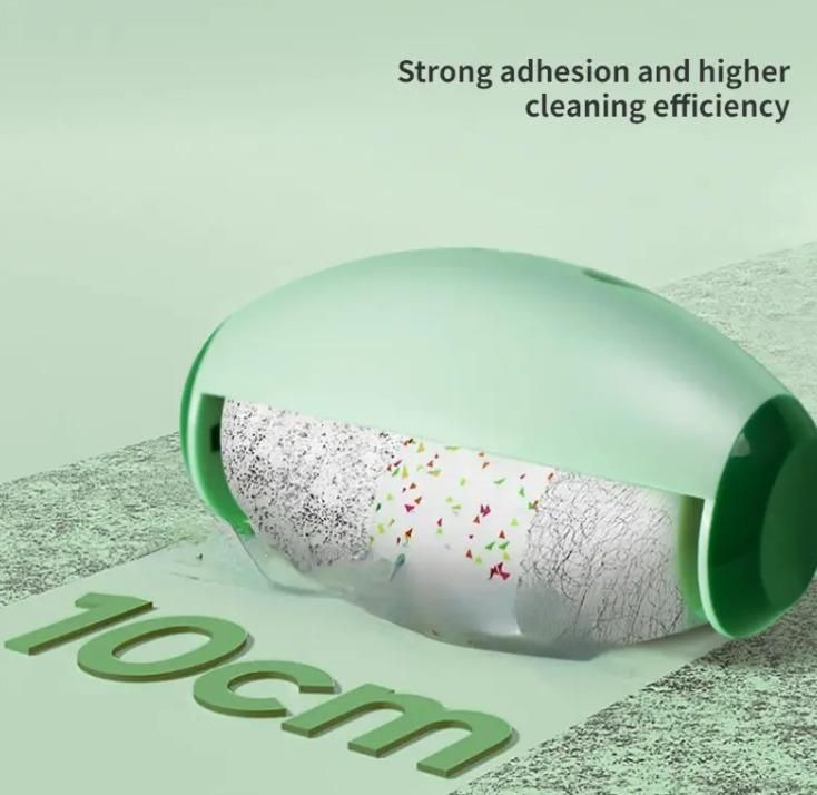 Portable silicone lint roller with strong adhesion for efficient cleaning of clothing and surfaces