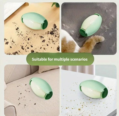 Portable silicone lint roller designed for multiple surfaces with an ergonomic shape for easy use