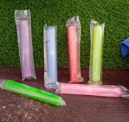 Colorful portable toothbrush case in various colors, perfect for travel and home use