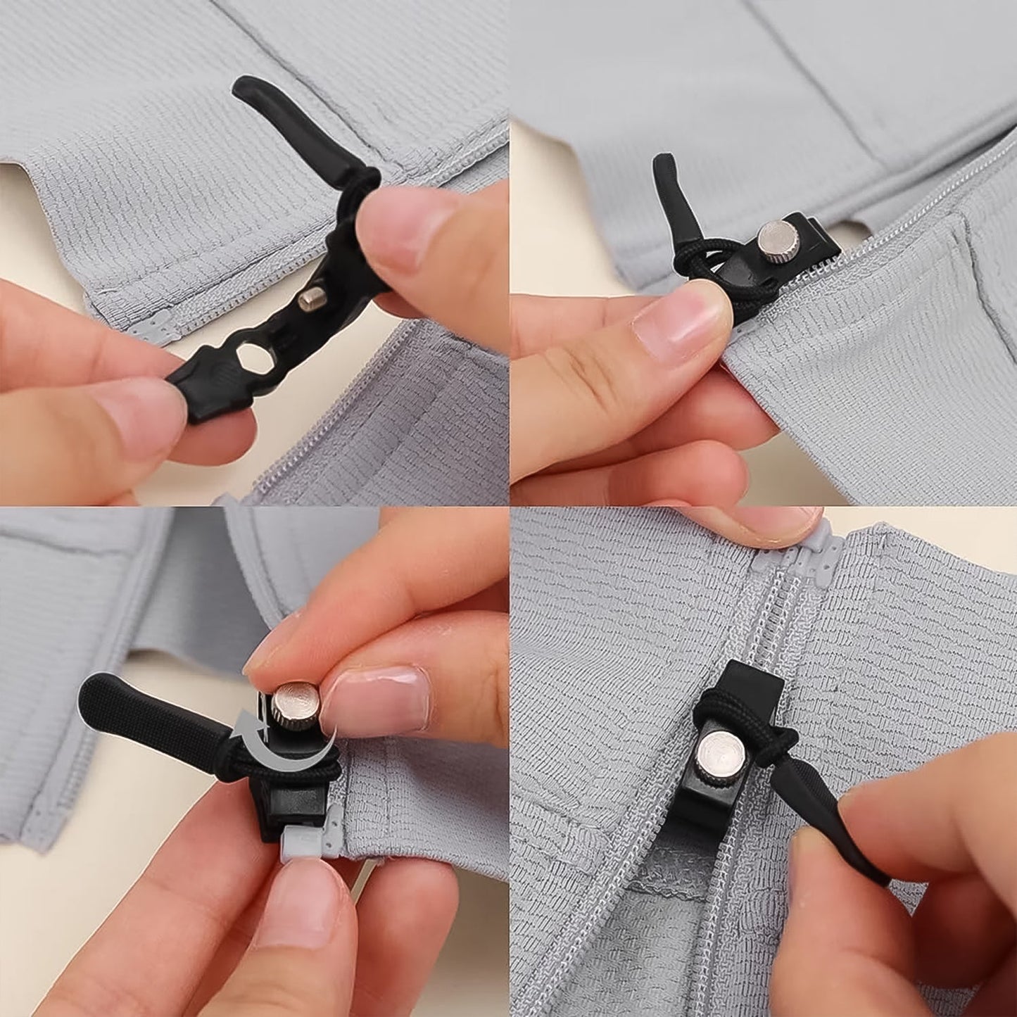 Portable zipper slider replacement for easy zipper repairs and maintenance in home improvement
