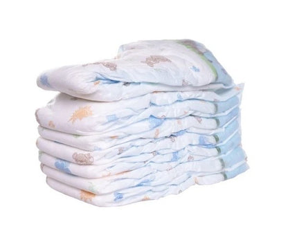 Stack of premium baby diaper 50 pack featuring soft, breathable material for maximum comfort