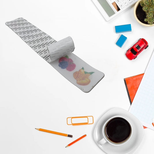 Premium transparent adhesive wall hooks displayed on a desk with stationery and a coffee cup