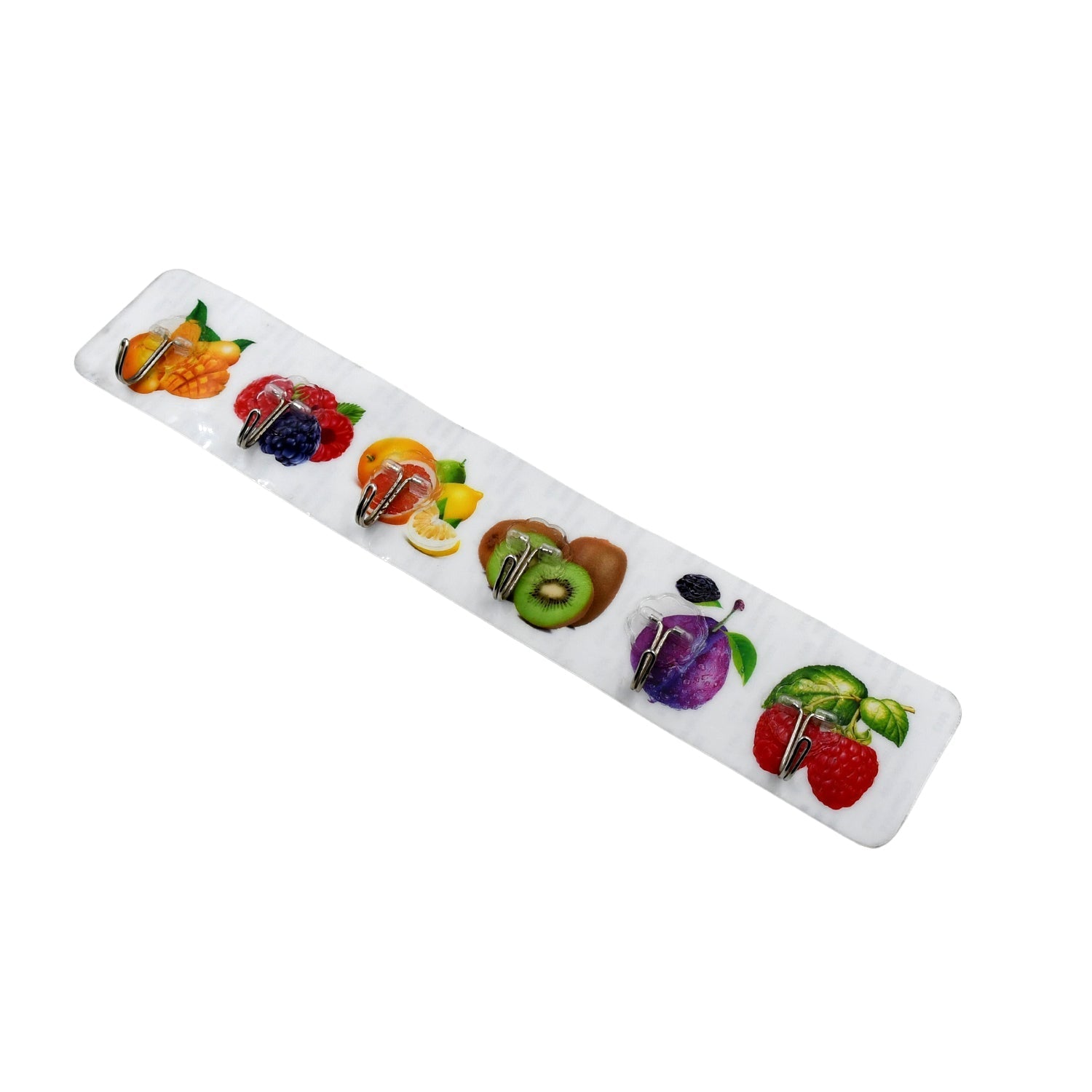 Your Brand premium transparent adhesive wall hooks featuring vibrant fruit designs for stylish home organization