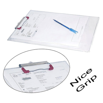 Your Brand premium transparent exam pad with sturdy clip for secure document holding