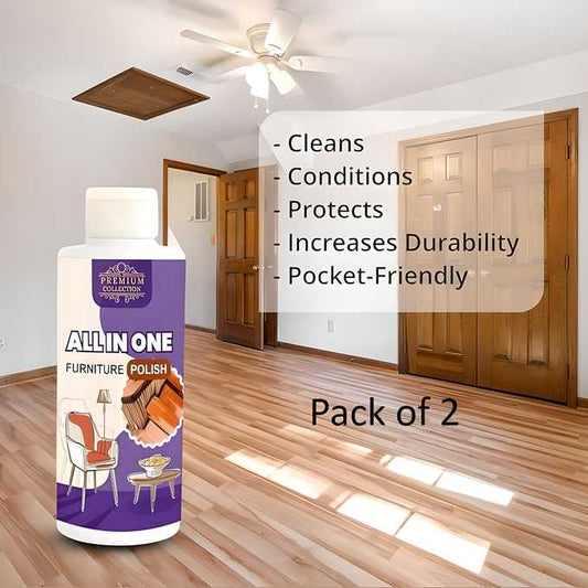 Pack of 2 Premium Collection All-in-One Wood Furniture Cleaner and Polish for easy cleaning and conditioning