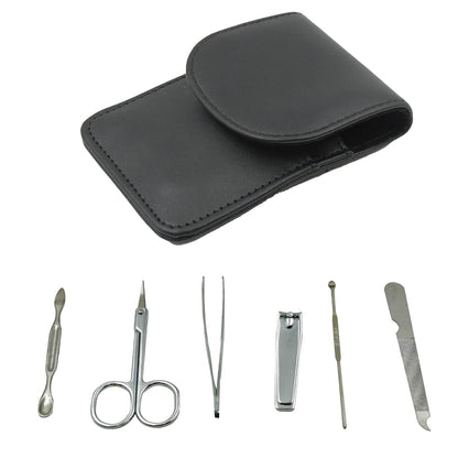 Your Brand professional nail care kit in a sleek black case with essential grooming tools