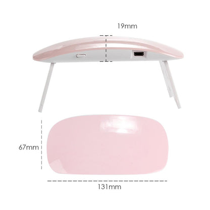 Your Brand professional nail polish dryer machine in pink with compact design for at-home manicures