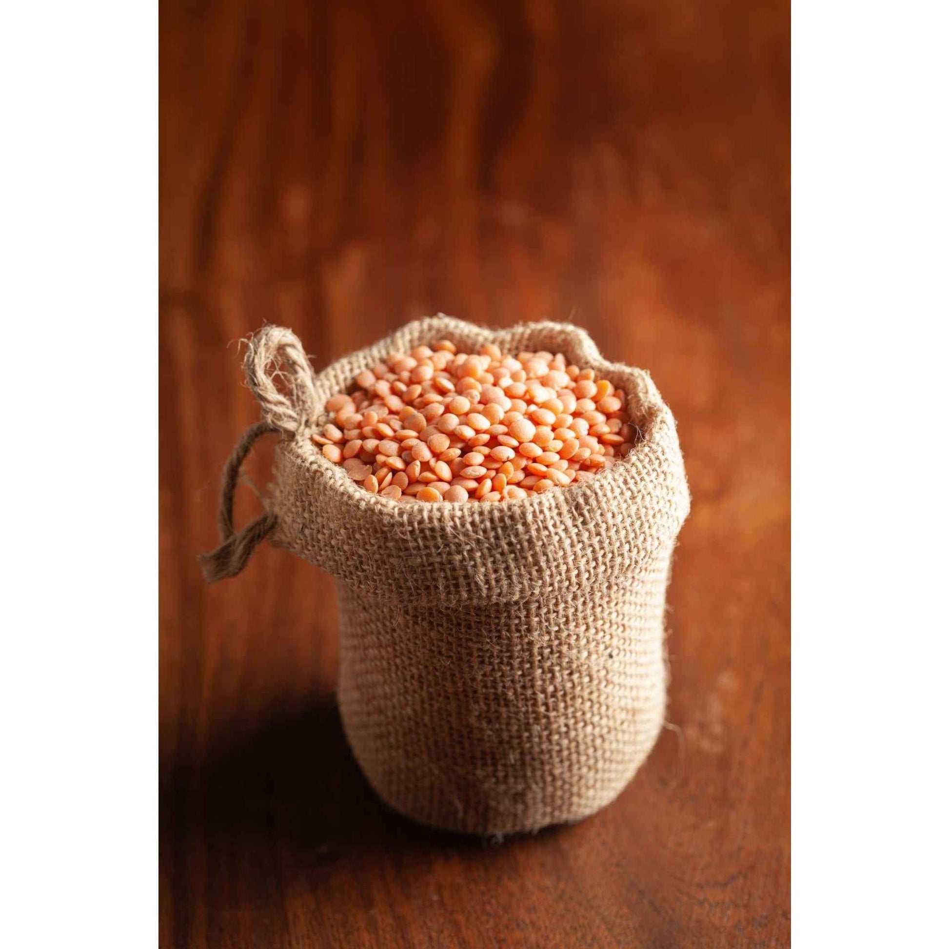Hessian bag filled with pure natural tur dal, perfect for cooking nutritious meals and adding flavor