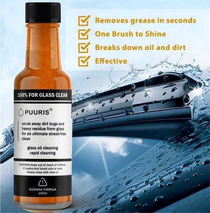 Puuris glass cleaning agent powerful stain remover for streak-free cleaning of glass surfaces