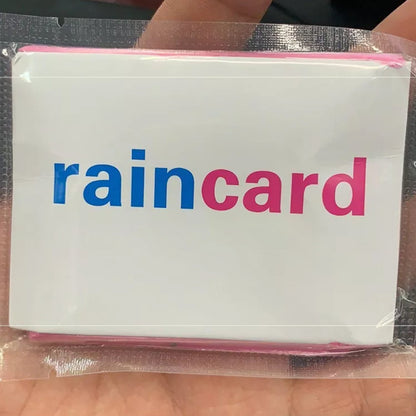 Your Brand waterproof rain coat pouch packaged in a clear plastic wrapper for outdoor protection