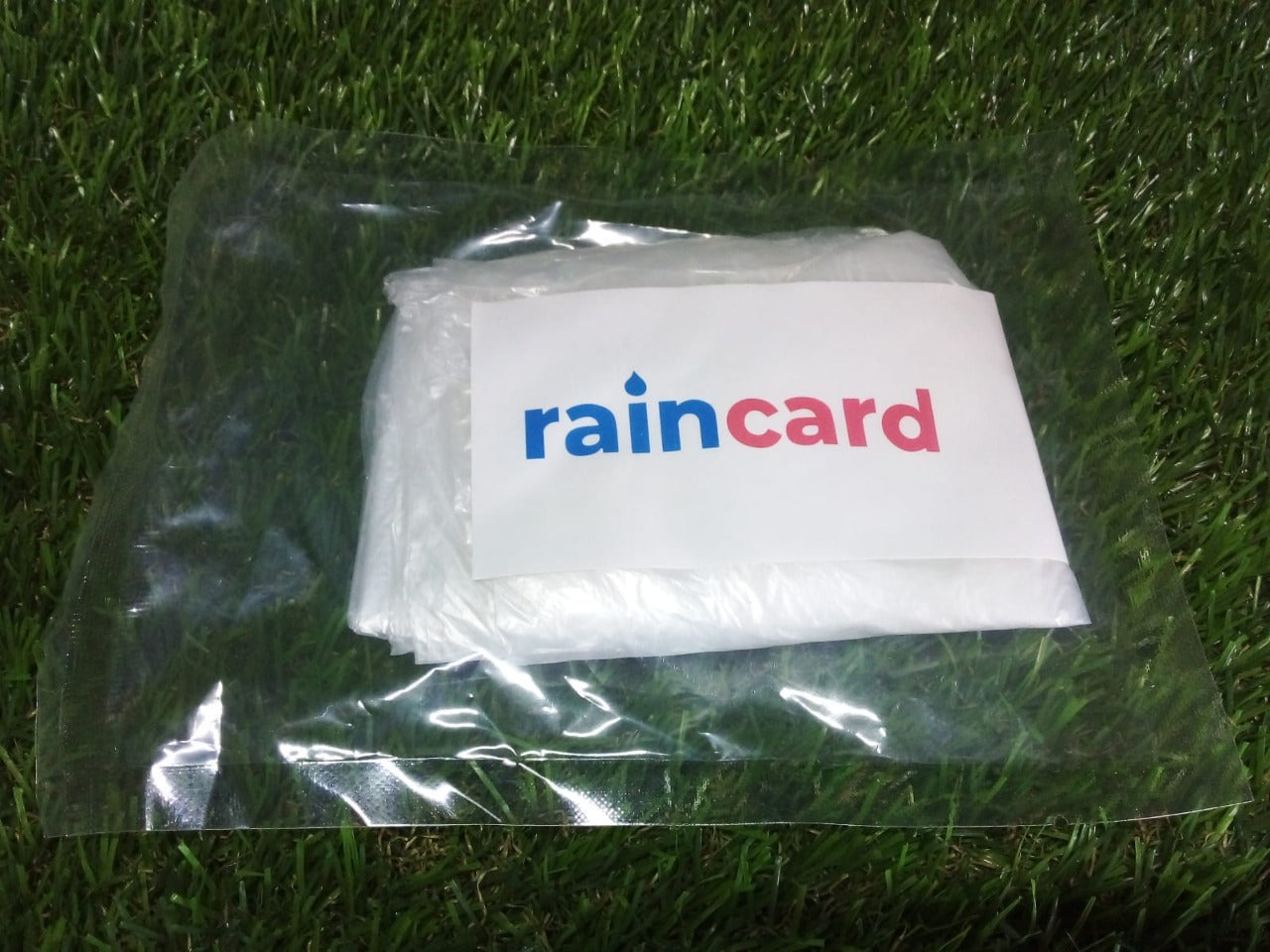 Waterproof rain coat pouch packaged for easy storage and transport by Your Brand