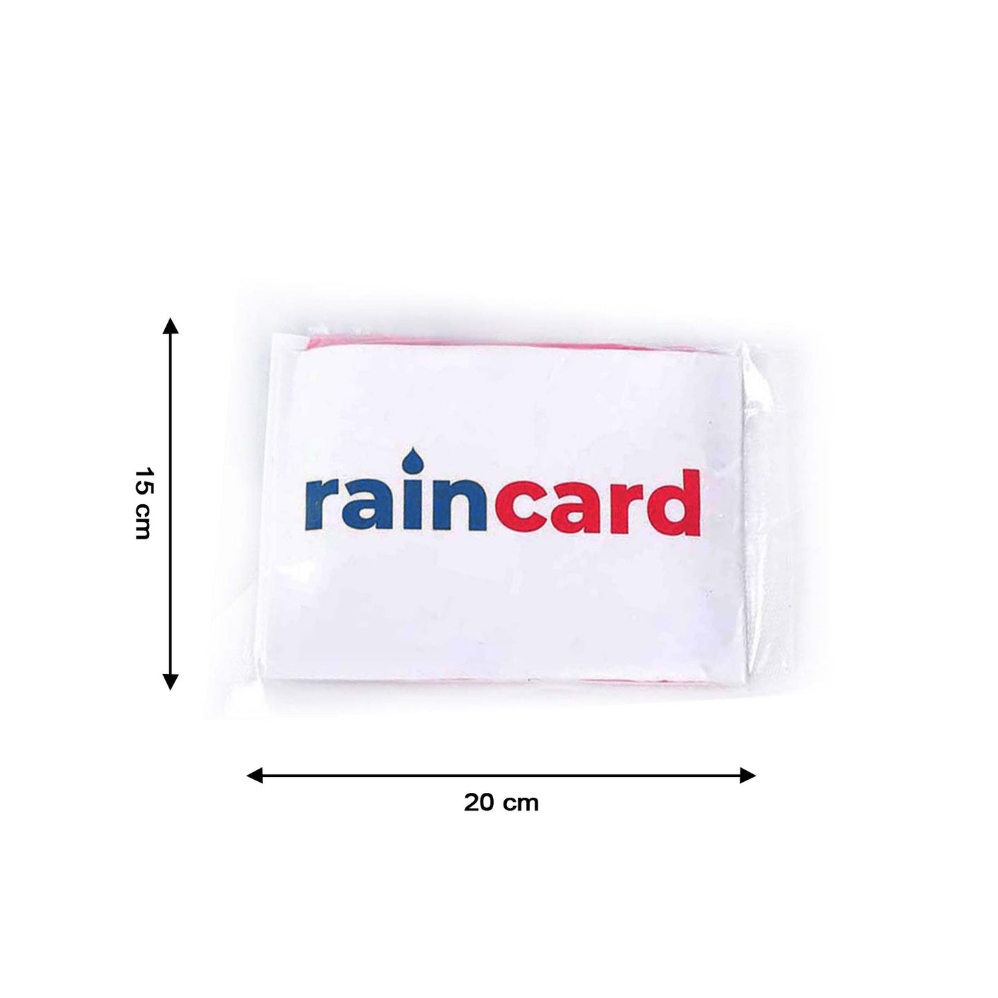 Compact waterproof rain coat pouch with dimensions for easy storage and portability