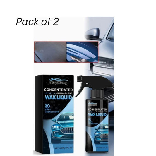 Pack of 2 multi functional car wax spray bottles with concentrated wax liquid for car care
