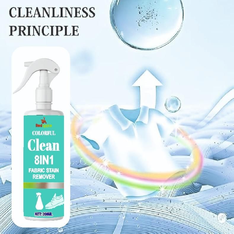 Red Owl Colorful Clean 8in1 Organic Fabric Stain Remover Bottle with Spray Nozzle for Stain Removal