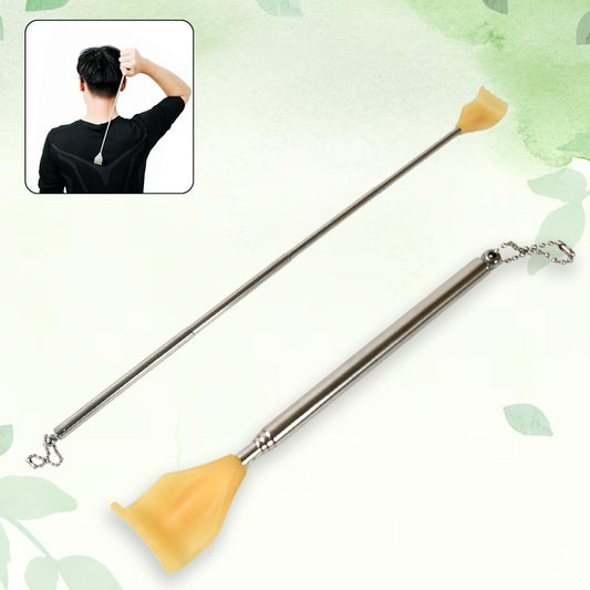 Your Brand retractable metal back scratcher with comfortable grip for easy use and relief