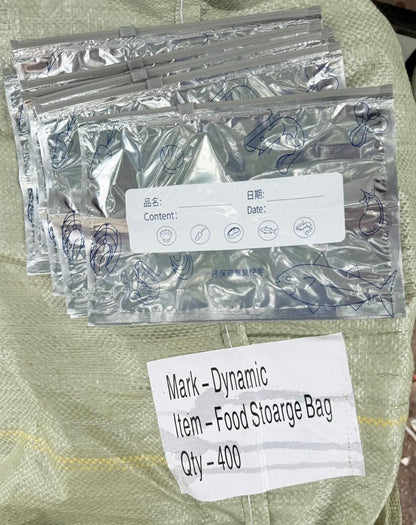 Set of reusable aluminum foil storage bags for eco-friendly food storage and organization