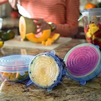 THE GIR FARMER reusable lids for bowls and containers sealing fruit bowls on kitchen counter