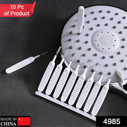 Set of 10 reusable shower nozzle cleaning brush for effective removal of hard water deposits