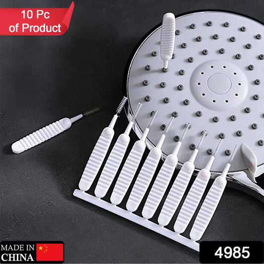 Set of 10 reusable shower nozzle cleaning brush for effective removal of hard water deposits