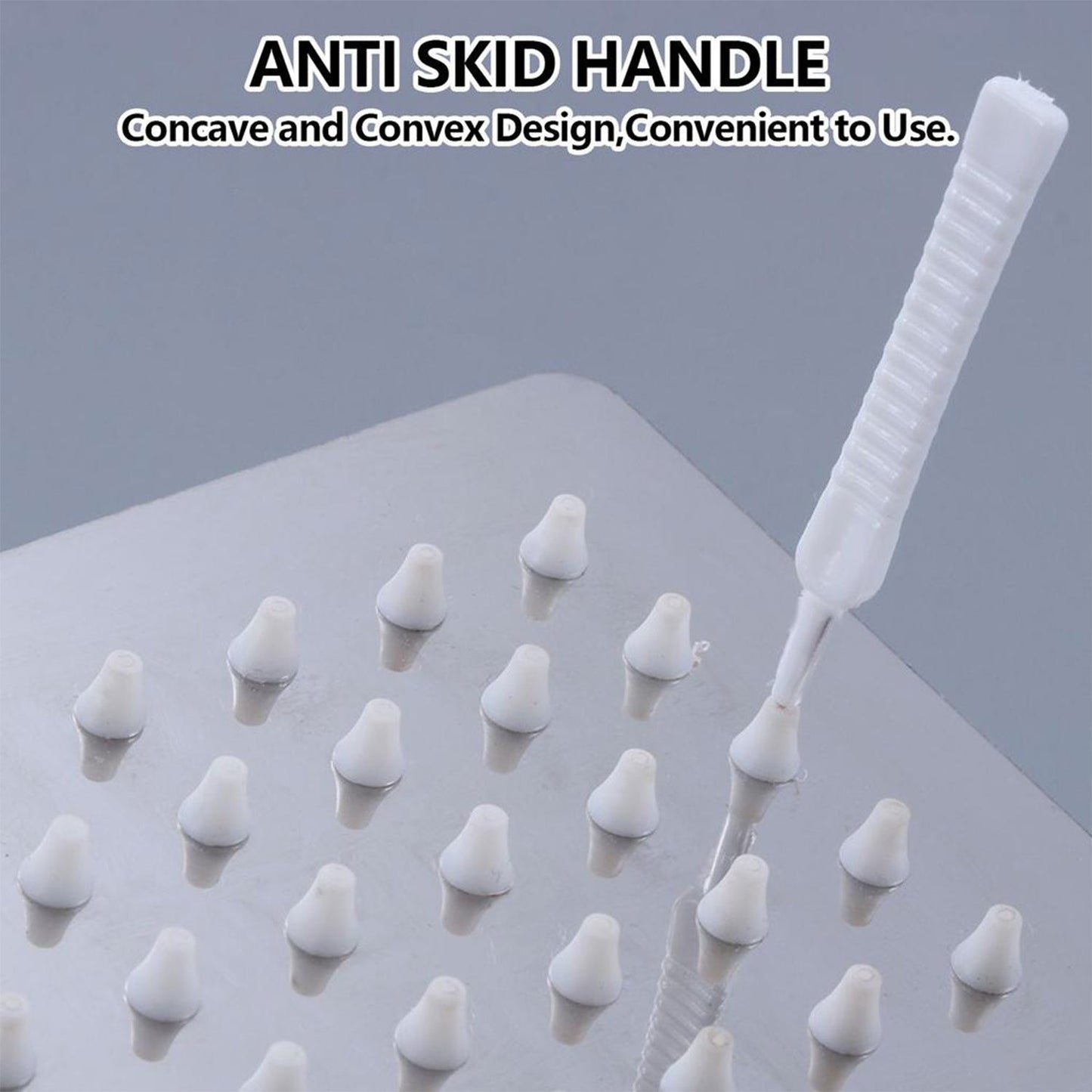 Reusable shower nozzle cleaning brush with anti-skid handle for effective and convenient cleaning