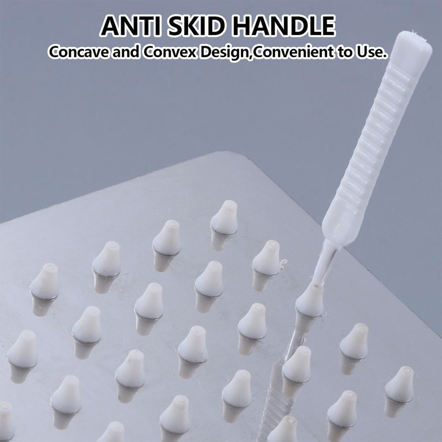 Reusable shower nozzle cleaning brush with anti-skid handle for effective and convenient cleaning