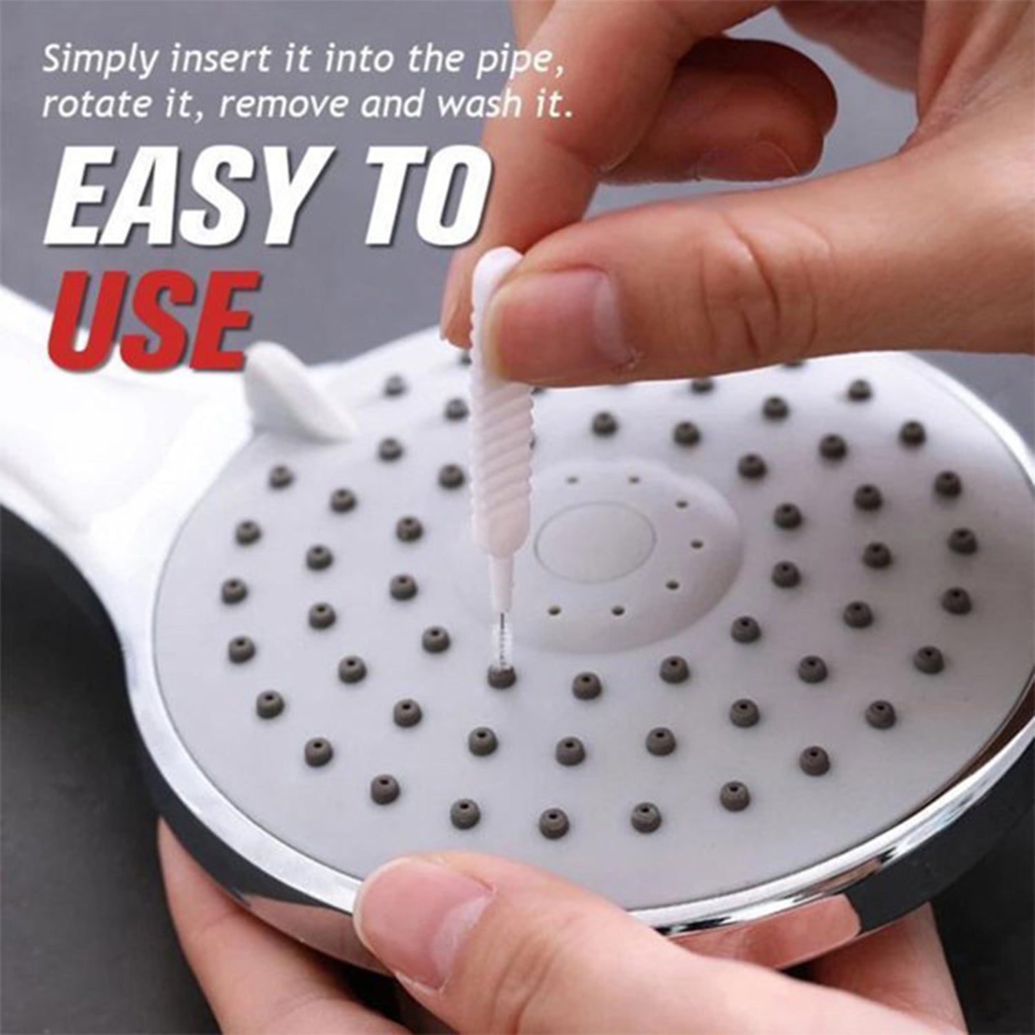 Reusable shower nozzle cleaning brush designed for easy cleaning and maintenance of shower heads
