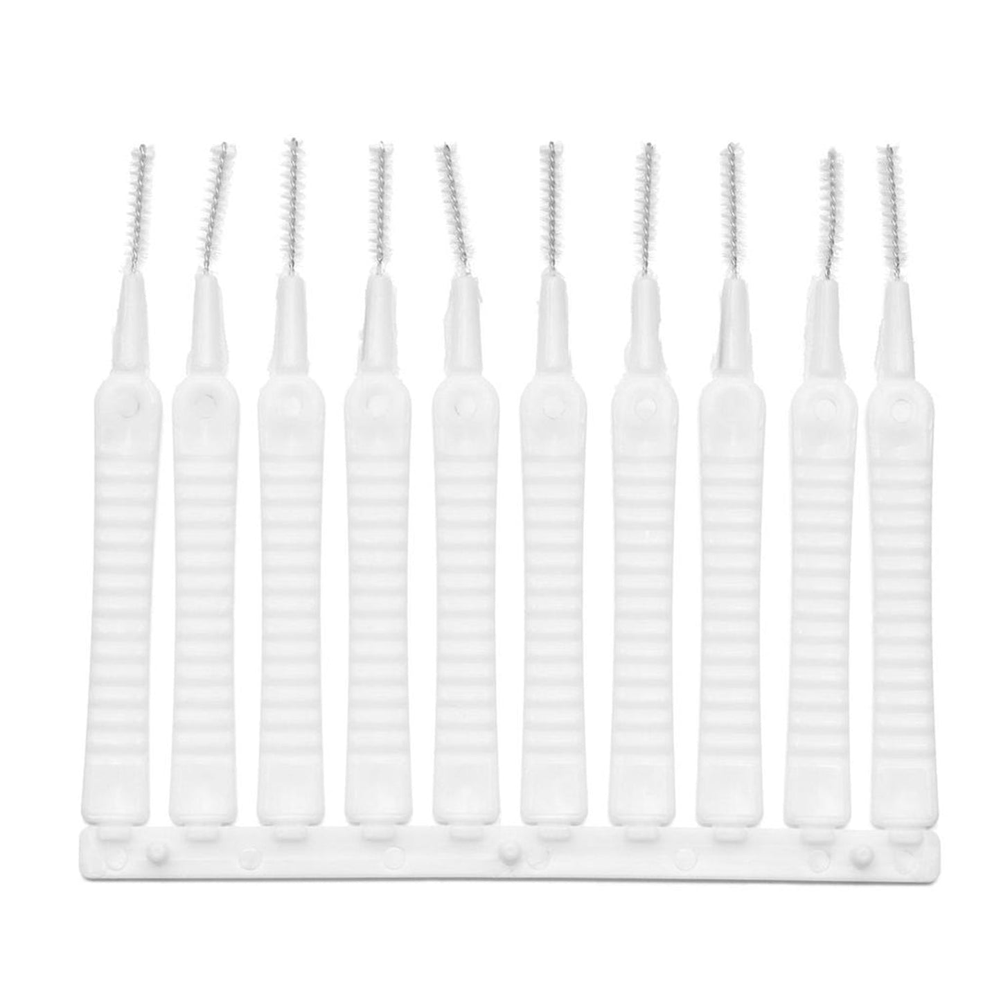 Set of 10 reusable shower nozzle cleaning brush tools for effective bathroom cleaning
