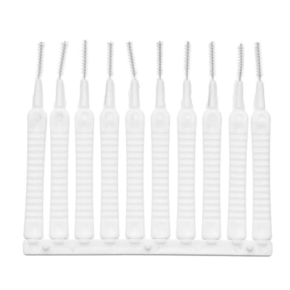Set of 10 reusable shower nozzle cleaning brush tools for effective bathroom cleaning