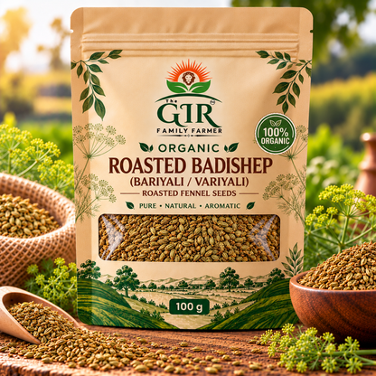 Organic Roasted Badishep (Variyali / Saunf) – Roasted Fennel Seeds