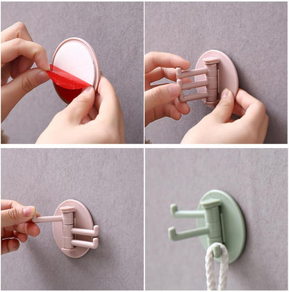 Step-by-step guide to installing a rotating sticky wall hook for easy organization