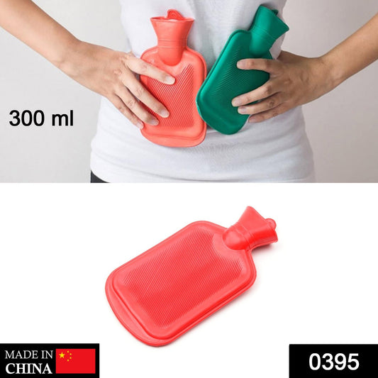 Rubber hot water bag for pain relief, 300 ml, ideal for soothing aches and discomfort